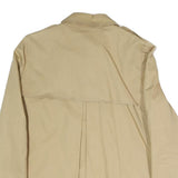 ZARA Womens Beige Button Jacket M Polyester Blend Plain Stylish Casual