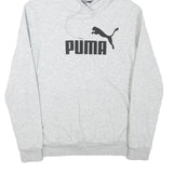 PUMA Womens Grey Hoodie M Cotton Blend Pullover Casual Sportswear