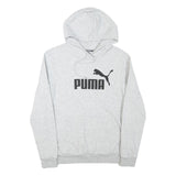 PUMA Womens Grey Hoodie M Cotton Blend Pullover Casual Sportswear