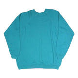 HANES Womens Blue Crew Neck Sweatshirt 2XL Cotton Blend Pullover Casual