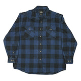 RED HEAD Mens Blue & Black Check Shirt XL Cotton Blend Long Sleeve Casual