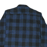 RED HEAD Mens Blue & Black Check Shirt XL Cotton Blend Long Sleeve Casual