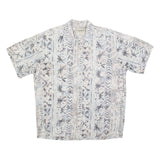 COOKE STREET Mens Beige & Grey Pattern Shirt L Casual Cotton Blend Hawaiian