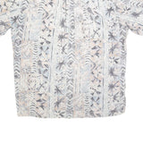 COOKE STREET Mens Beige & Grey Pattern Shirt L Casual Cotton Blend Hawaiian