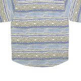 TORERO Mens Blue & Beige Pattern Shirt XL Cotton Blend Casual Summer