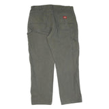 DICKIES Mens Regular Fit Straight Leg Denim Green W38 L32 Workwear Casual Jeans