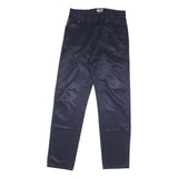 ICEBERG Mens Synthetic Navy Regular Fit Button Closure Trousers W34 L32