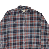 RED HEAD Mens Blue & Red Check Shirt L Cotton Blend Classic Fit Casual