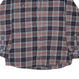 RED HEAD Mens Blue & Red Check Shirt L Cotton Blend Classic Fit Casual