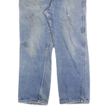 CARHARTT Mens Regular Fit Blue Denim Jeans W32 L28 Classic Zip Cotton Blend