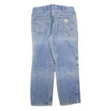 CARHARTT Mens Regular Fit Blue Denim Jeans W32 L28 Classic Zip Cotton Blend