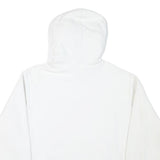 CHAMPION Mens White Blue & Red Hoodie M Cotton Blend Classic Pullover