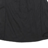 FAT FACE Womens Black Basic Top Long Sleeve Square Neck UK 10 Cotton Blend