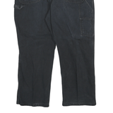 DICKIES Mens Jeans Black Relaxed Straight Denim W40 L27 Workwear Zip Pocket