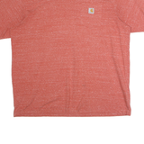 CARHARTT Mens Red Heathered Pocket T-Shirt 2XL Short Sleeve Crew Neck Casual