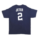 MLB Mens Navy Blue New York Jeter Graphic T-Shirt XL Crew Neck Short Sleeve