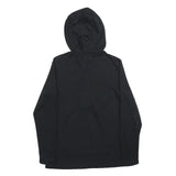 PUMA Womens Black Hooded Pullover Hoodie UK 14 Button Front Logo