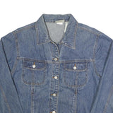 BILL BLASS Womens Blue Classic Denim Jacket XL Cotton Button Plain Stylish