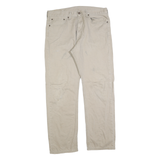LEVI'S Mens Regular Beige Cotton Trousers W36 L32 Casual Zip Closure 5 Pocket