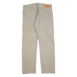 LEVI'S Mens Regular Beige Cotton Trousers W36 L32 Casual Zip Closure 5 Pocket