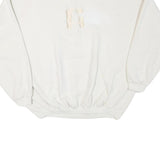 ARTISANS Mens White Cotton Blend Crew Neck XL Textured Sweatshirt Pullover