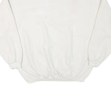 ARTISANS Mens White Cotton Blend Crew Neck XL Textured Sweatshirt Pullover