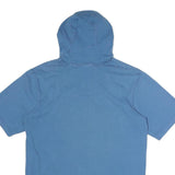 NIKE Mens Blue Cotton Blend Hoodie M Short Sleeve Pullover Nike Air Print