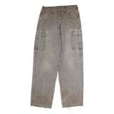 DICKIES Mens Grey Regular Fit Straight Denim Jeans W36 L33 Work Wear Zip Cargo