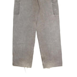 DICKIES Mens Grey Regular Fit Straight Denim Jeans W36 L33 Work Wear Zip Cargo