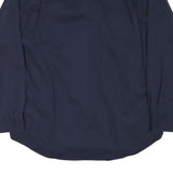 FADED GLORY Mens Navy Blue Cotton Blend Casual Shirt L Long Sleeve Button