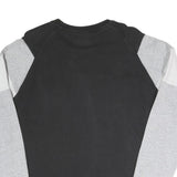 CHAMPION Mens Black & Grey Crew Neck S Cotton Blend Sweatshirt Logo Script