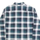 NAUTICA Mens Blue Green & White Check Shirt L Button-Down Collar Long Sleeve