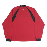 NEW BALANCE Mens Red & Black 1/4 Zip Sweatshirt M Sports Activewear