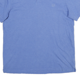 CHAPS Mens Blue Short Sleeve Plain L Cotton Blend Polo Shirt Casual Basic