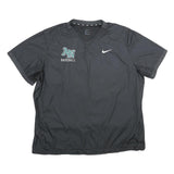 NIKE Mens Black AN Baseball V-Neck 2XL Polyester Pullover Sweatshirt