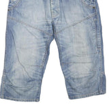 SPRINGFIELD Mens Denim Blue Casual Shorts M W34 Knee Length Cotton Blend