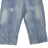 SPRINGFIELD Mens Denim Blue Casual Shorts M W34 Knee Length Cotton Blend