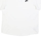 NIKE Womens White Logo T-Shirt M Short Sleeve Crew Neck Classic Cotton