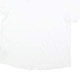 NIKE Womens White Logo T-Shirt M Short Sleeve Crew Neck Classic Cotton