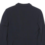 BOSS HUGO BOSS Womens Navy Blue Blazer Jacket M Woven Tailored Button Closure