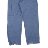 DICKIES Mens Regular Fit Blue Denim Jeans W34 L28 Zip Closure Casual Workwear