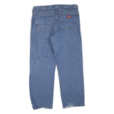 DICKIES Mens Regular Fit Blue Denim Jeans W34 L28 Zip Closure Casual Workwear
