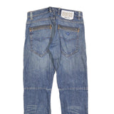 GUESS Mens Blue Regular Fit Denim Jeans W31 L31 Classic Cotton Blend Zip