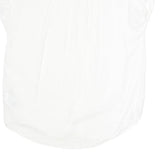 GAP Womens White Basic Cap Sleeve Collared Shirt XXS Casual Cotton Blend