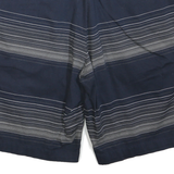 CALVIN KLEIN Mens Shorts Blue Striped Casual M W34 Cotton Blend