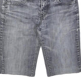 LEVI'S Womens Denim Grey Boot Cut Shorts XS W26 Casual Cotton Blend