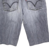 LEVI'S Womens Denim Grey Boot Cut Shorts XS W26 Casual Cotton Blend