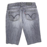LEVI'S Womens Denim Grey Boot Cut Shorts XS W26 Casual Cotton Blend