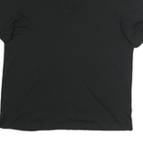 CALVIN KLEIN Mens Black Short Sleeve Plain Polo Shirt L Cotton Casual