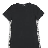 DKNY Womens Black & White Casual Cotton Blend T-Shirt Dress Short Sleeve M